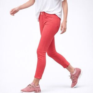 RAG & BONE The Zipper Capri Jeans Pants Skinny Ankle Spring Coral Red Size 28